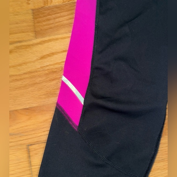 New Balance Leggings Black Pink Purple Dry Fit Running XL - Picture 2 of 11